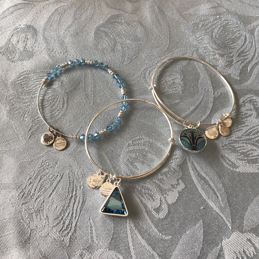 Alex and Ani Silver Bracelets (set of three)